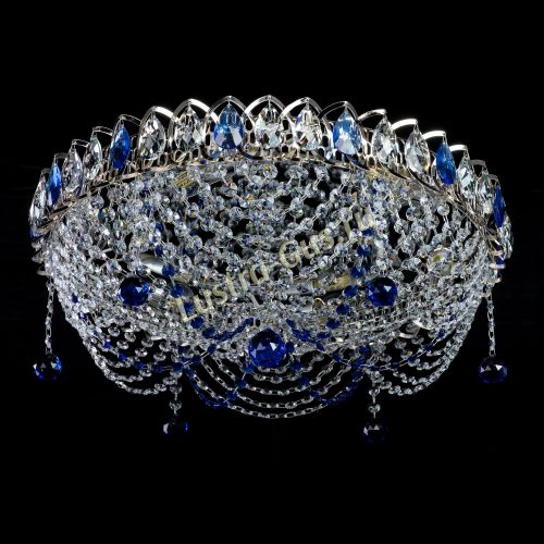 Люстра Жасмин №1 синяя в Симферополе Гусь Хрустальный