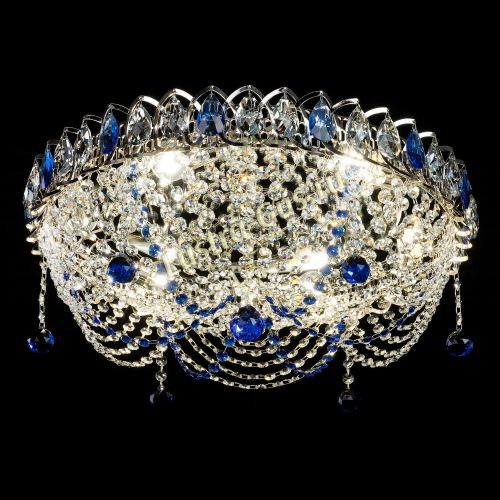 Люстра Жасмин №1 синяя в Симферополе Гусь Хрустальный