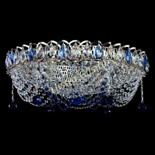 Люстра Жасмин №1 синяя в Симферополе Гусь Хрустальный