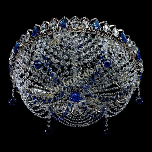 Люстра Жасмин №1 синяя в Симферополе Гусь Хрустальный