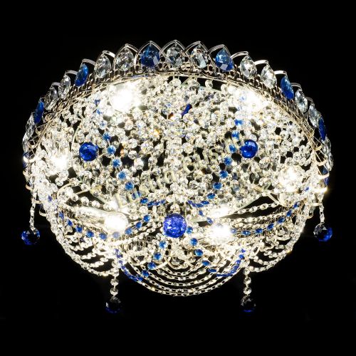 Люстра Жасмин №1 синяя в Симферополе Гусь Хрустальный