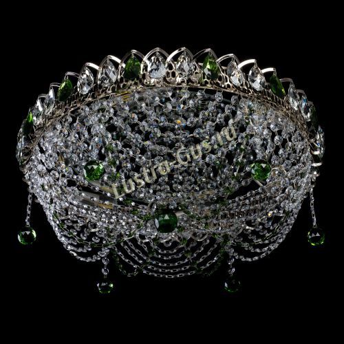 Люстра Жасмин №1 зеленая в Симферополе Гусь Хрустальный