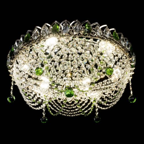 Люстра Жасмин №1 зеленая в Симферополе Гусь Хрустальный