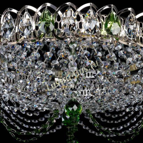 Люстра Жасмин №1 зеленая в Симферополе Гусь Хрустальный