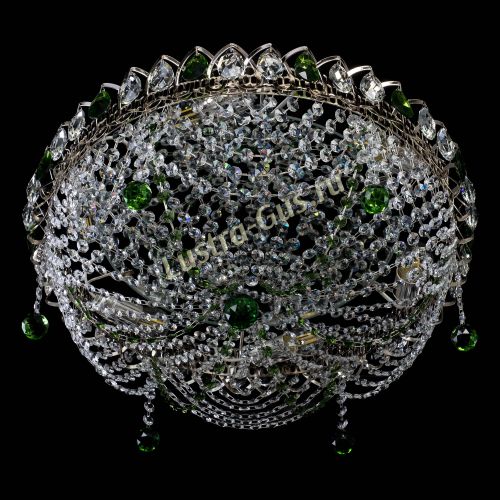 Люстра Жасмин №1 зеленая в Симферополе Гусь Хрустальный