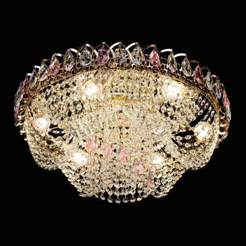 Люстра Жасмин Каскад розовый в Симферополе Гусь Хрустальный