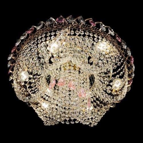 Люстра Жасмин Каскад розовый в Симферополе Гусь Хрустальный