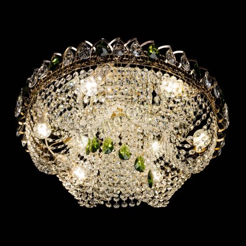 Люстра Жасмин Каскад зеленый в Симферополе Гусь Хрустальный