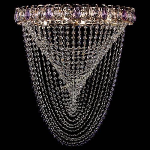 Люстра ﻿Жасмин Веер фиолетовая в Симферополе Гусь Хрустальный