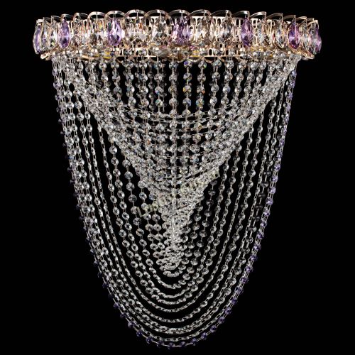 Люстра ﻿Жасмин Веер фиолетовая в Симферополе Гусь Хрустальный