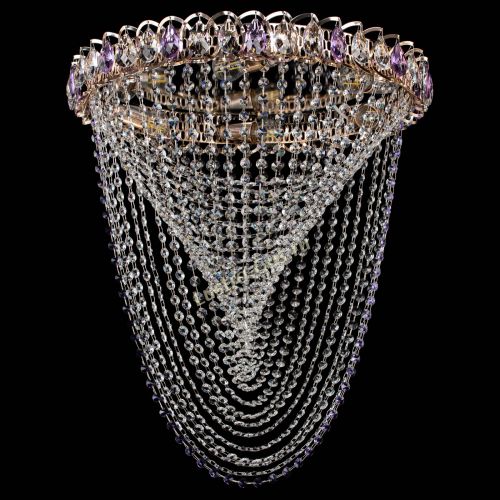 Люстра ﻿Жасмин Веер фиолетовая в Симферополе Гусь Хрустальный