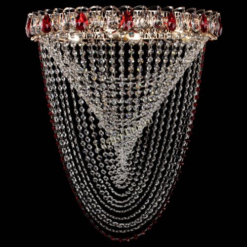 Люстра ﻿Жасмин Веер красная в Симферополе Гусь Хрустальный