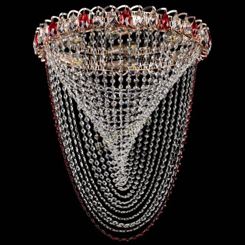 Люстра ﻿Жасмин Веер красная в Симферополе Гусь Хрустальный