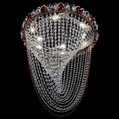 Люстра ﻿Жасмин Веер красная в Симферополе Гусь Хрустальный