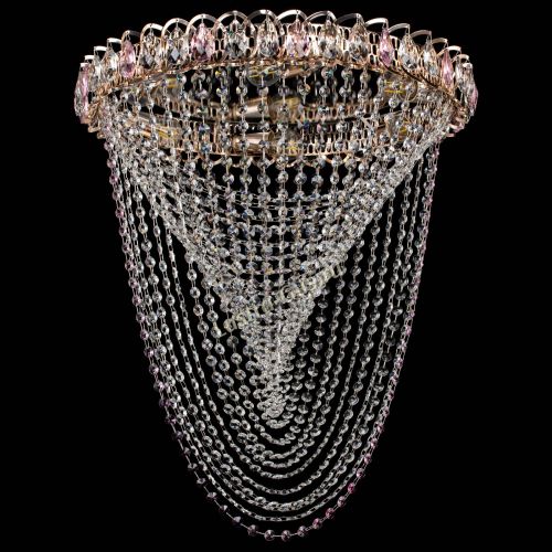 Люстра ﻿Жасмин Веер розовая в Симферополе Гусь Хрустальный