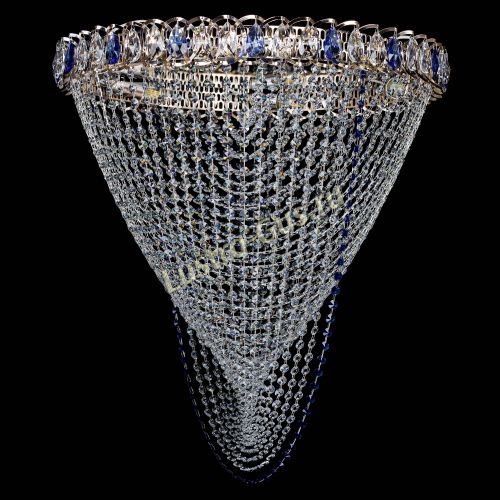 Люстра ﻿Жасмин Веер синий в Симферополе Гусь Хрустальный