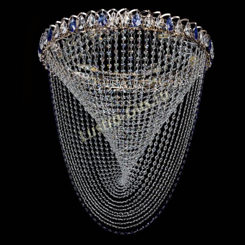 Люстра ﻿Жасмин Веер синий в Симферополе Гусь Хрустальный