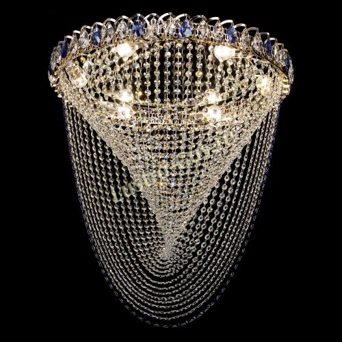 Люстра ﻿Жасмин Веер синий в Симферополе Гусь Хрустальный