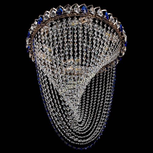 Люстра ﻿Жасмин Веер синий в Симферополе Гусь Хрустальный