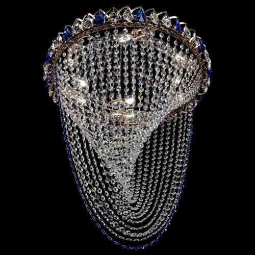 Люстра ﻿Жасмин Веер синий в Симферополе Гусь Хрустальный