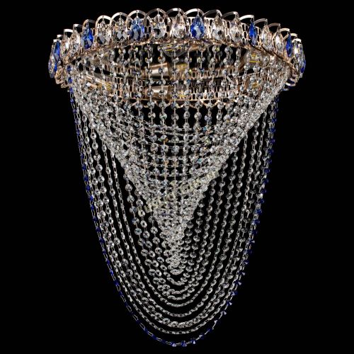 Люстра ﻿Жасмин Веер синий в Симферополе Гусь Хрустальный