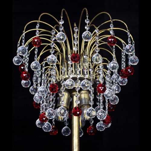 Торшер Агата шар под бронзу Красный в Симферополе Гусь Хрустальный