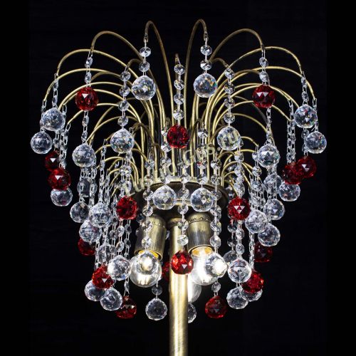 Торшер Агата шар под бронзу Красный в Симферополе Гусь Хрустальный