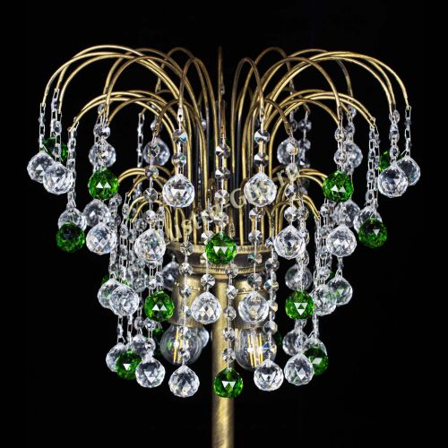 Торшер Агата шар под бронзу Зеленый в Симферополе Гусь Хрустальный