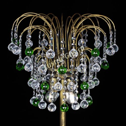 Торшер Агата шар под бронзу Зеленый в Симферополе Гусь Хрустальный