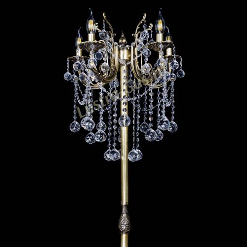 Бронзовый торшер Матильда №2 шар в Симферополе Гусь Хрустальный