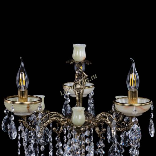 Торшер бронзовый Оникс №3 шар в Симферополе Гусь Хрустальный